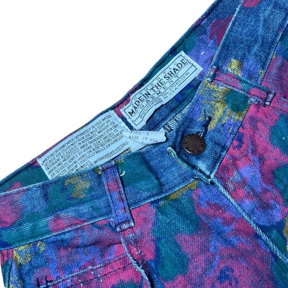 VTG High Rise Skinny Floral Print Jeans - Picture 5 of 12